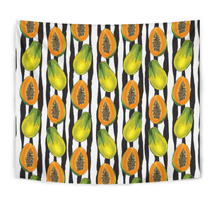 Papaya Design Pattern Wall Tapestry