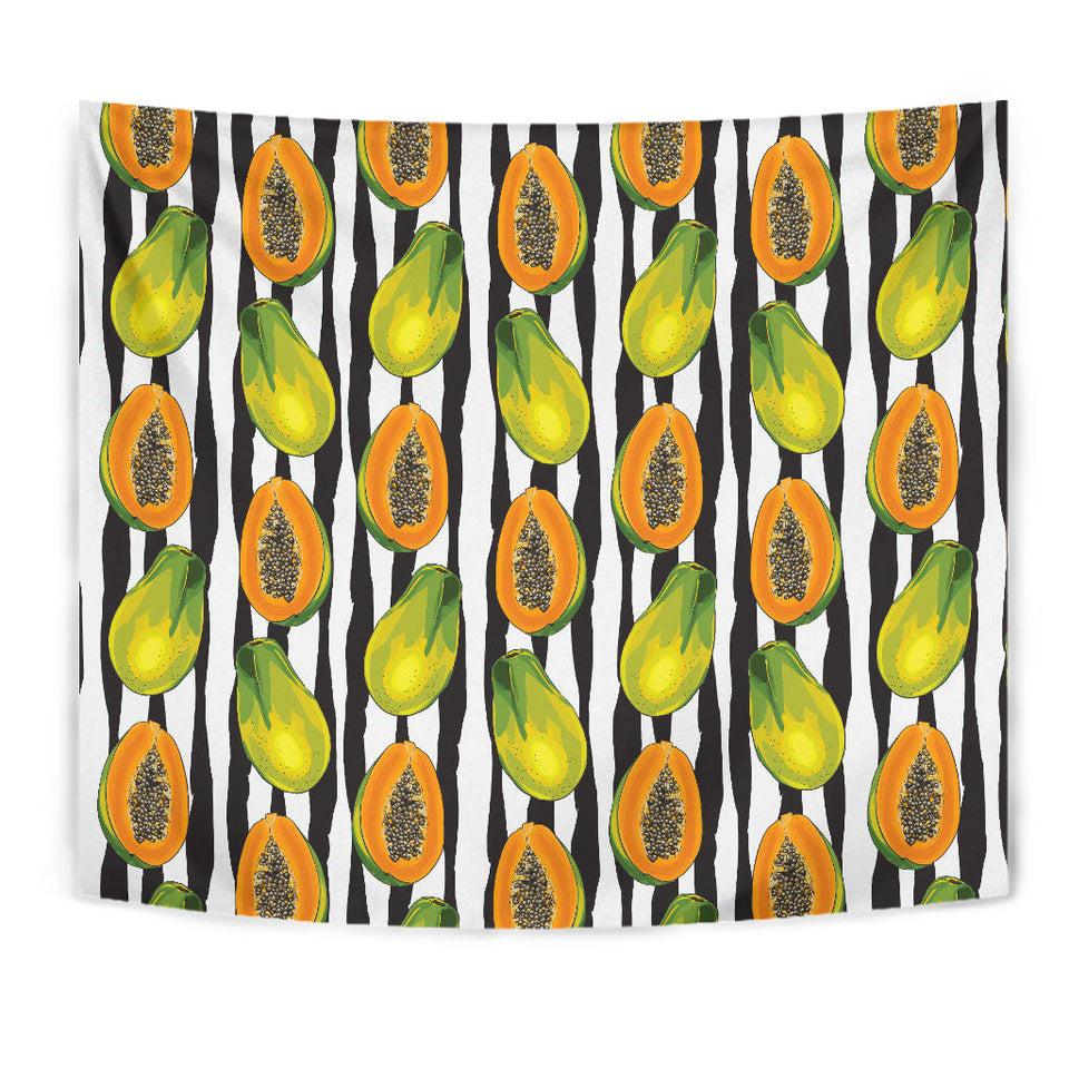 Papaya Design Pattern Wall Tapestry