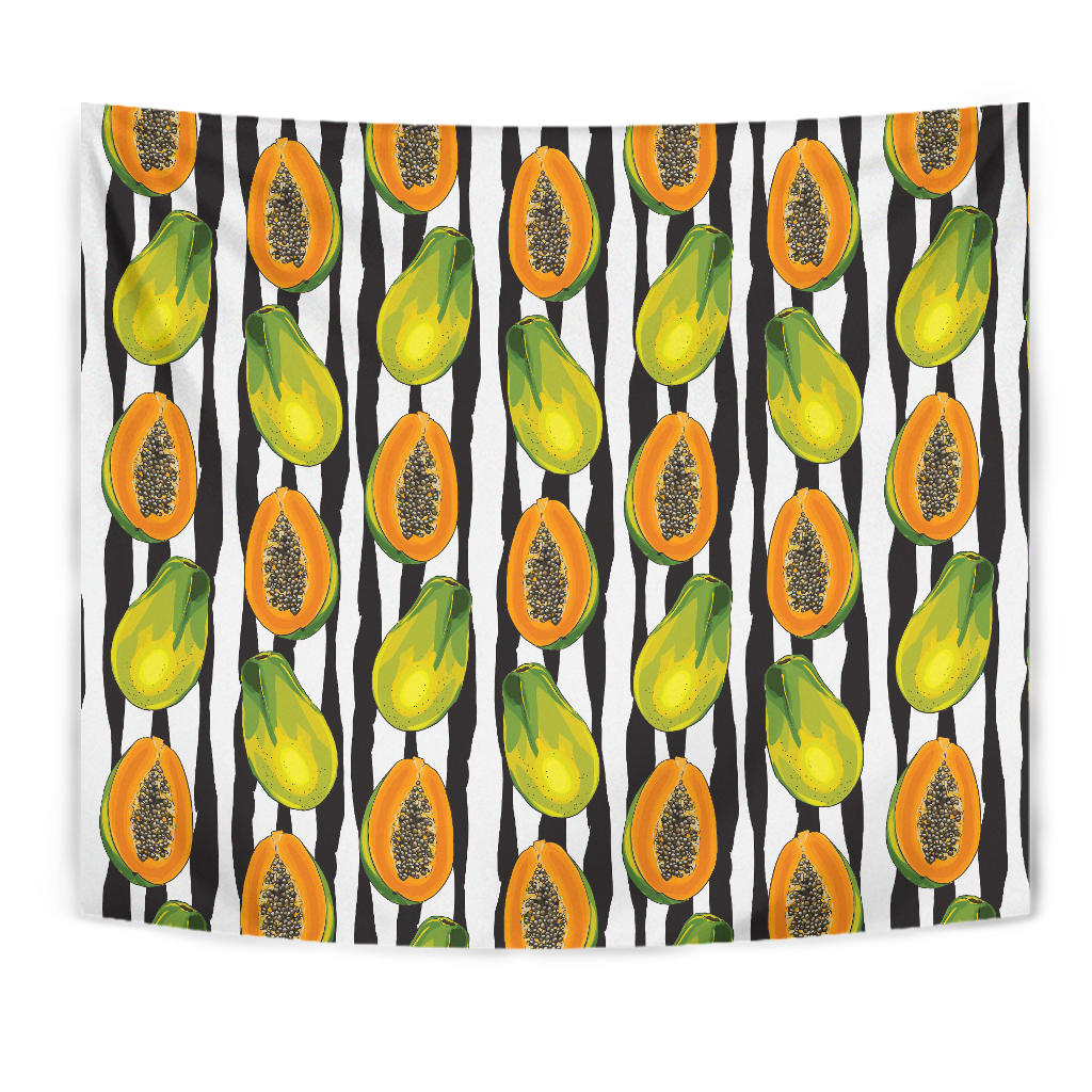 Papaya Design Pattern Wall Tapestry