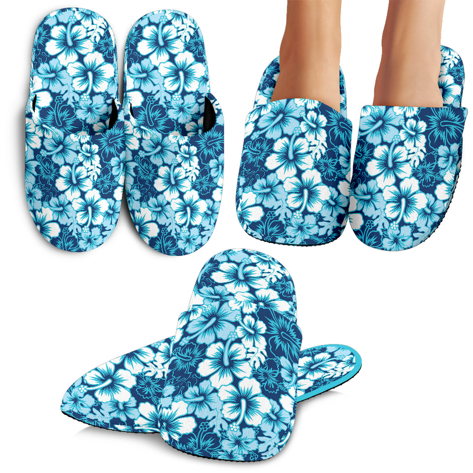 Hibiscus Pattern Print Design 03 Slippers