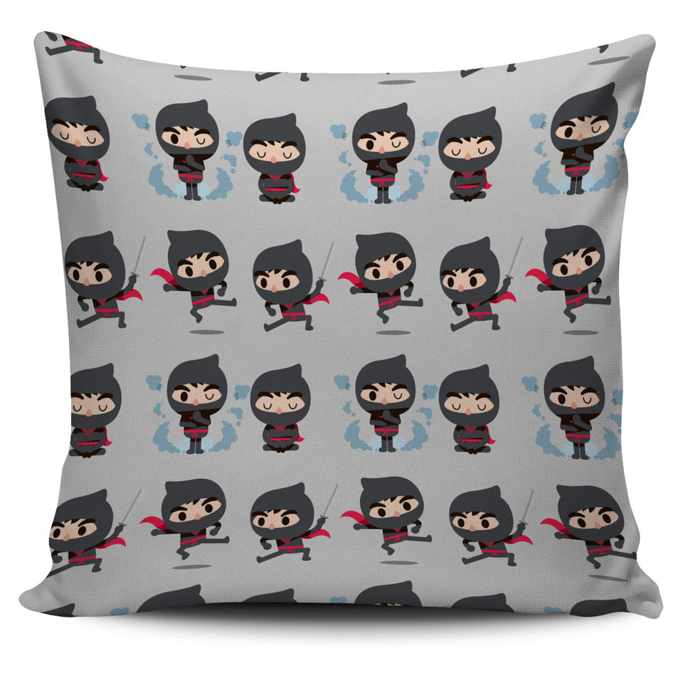 Cute Ninja Pattern Pillow Cover