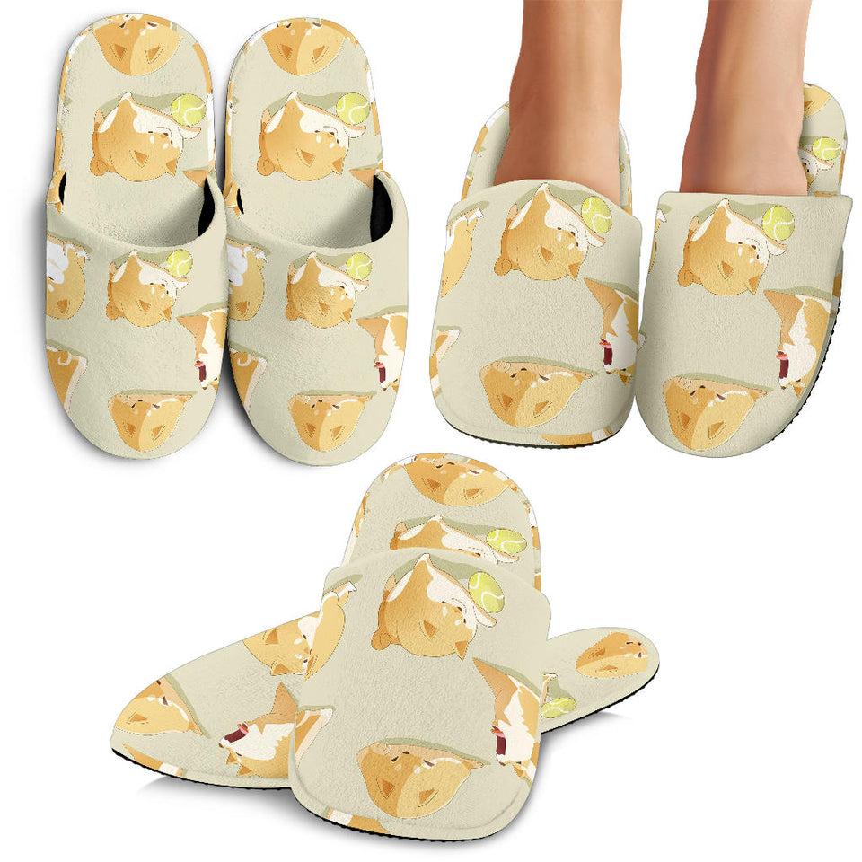 Cute Fat Shiba Inu Dog Pattern Slippers
