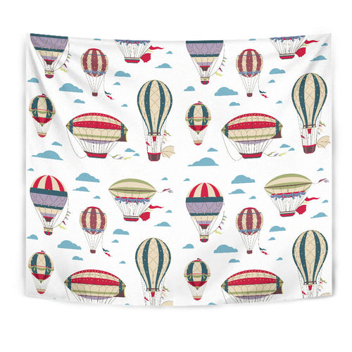 Hot Air Balloon Pattern Wall Tapestry