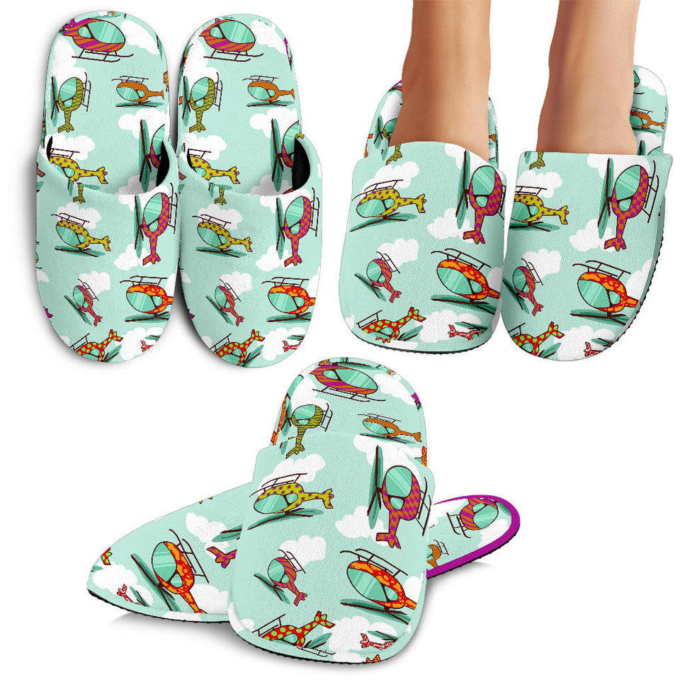Helicopter Design Pattern Slippers