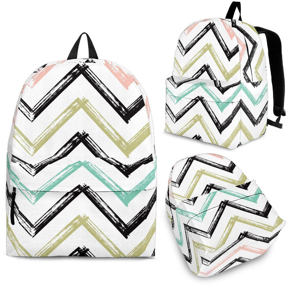Zigzag  Chevron Paint Pattern Backpack