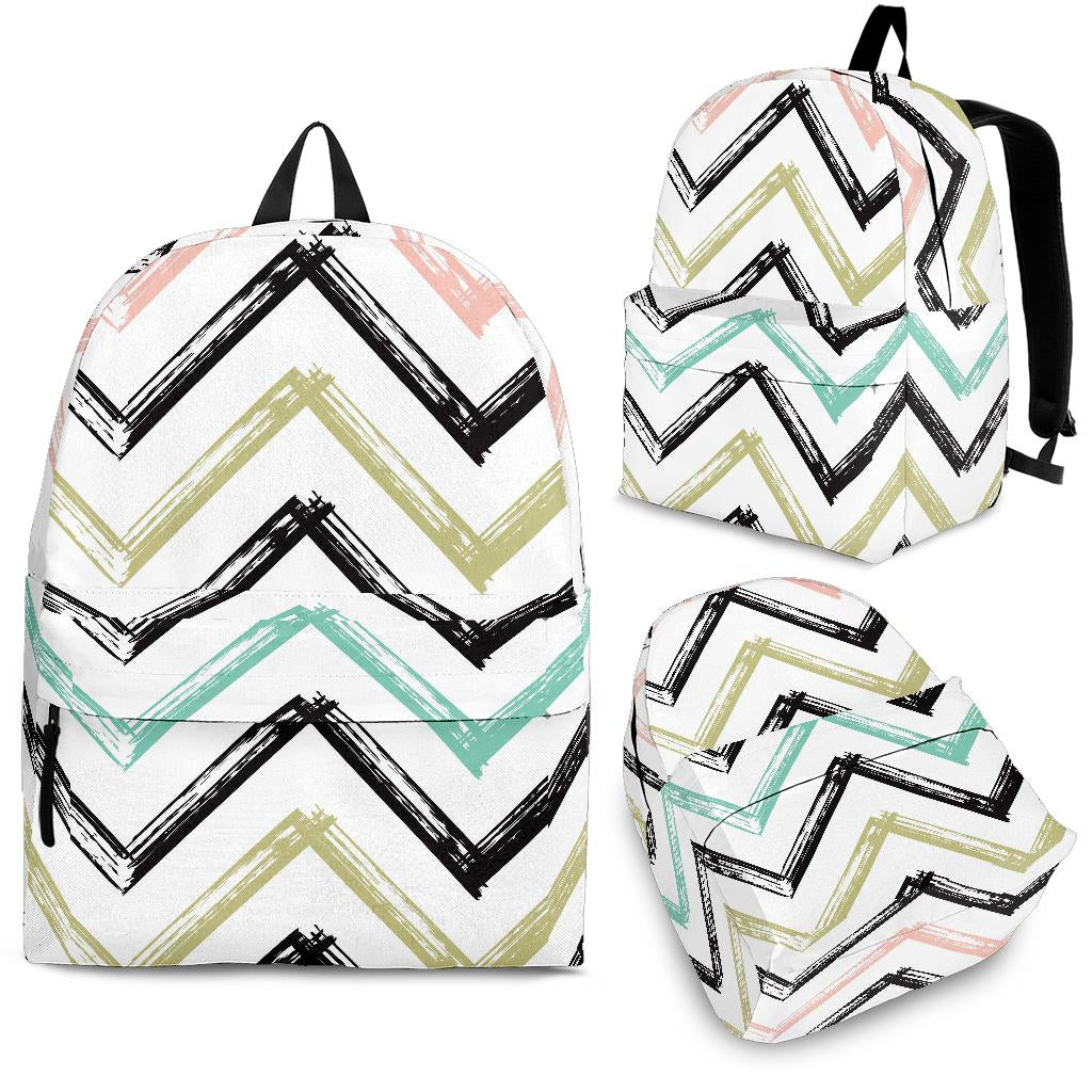Zigzag  Chevron Paint Pattern Backpack