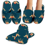 Camel Pattern Blue Blackground Slippers