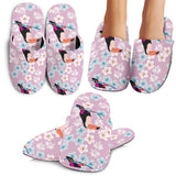 Beautiful Toucan Flower Leaves Slippers
