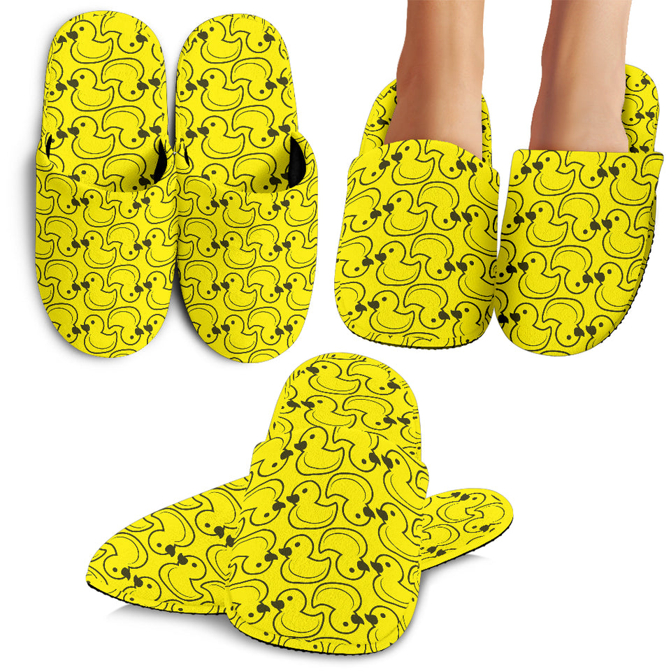 Duck Toy Pattern Print Design 02 Slippers