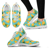 Banana Palm Leaves Pattern Background Women'S Sneaker Shoes