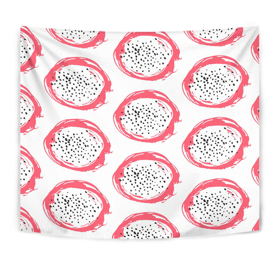 Hand Drawn Dragon Fruit Wall Tapestry