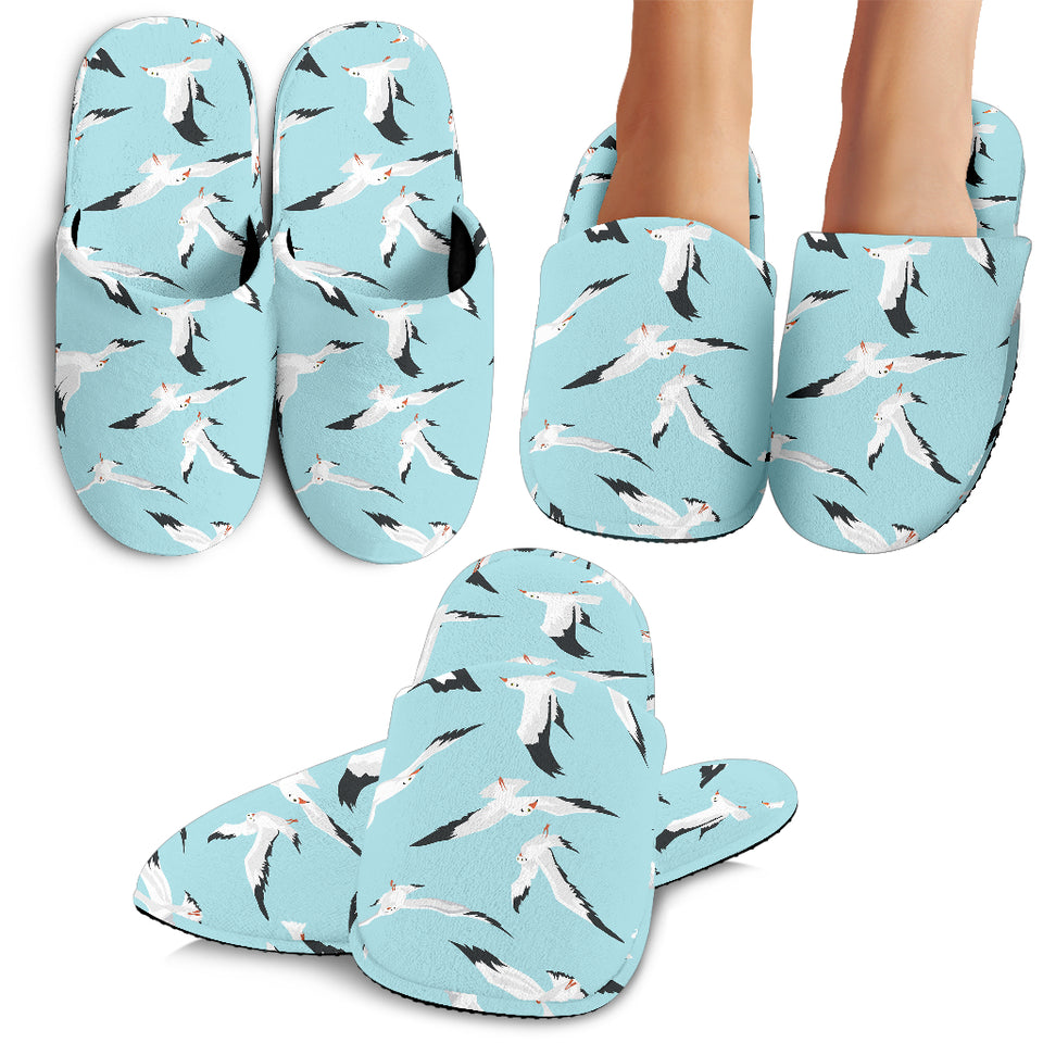 Seagull Pattern Print Design 01 Slippers
