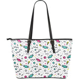 Candy Design Pattern Large Leather Tote Bag