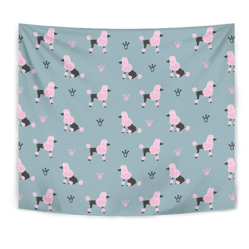Poodle Dog Pattern Wall Tapestry