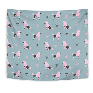 Poodle Dog Pattern Wall Tapestry