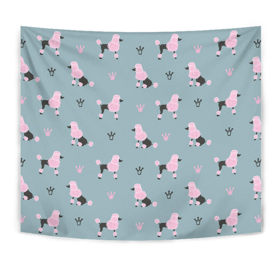 Poodle Dog Pattern Wall Tapestry