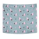 Poodle Dog Pattern Wall Tapestry