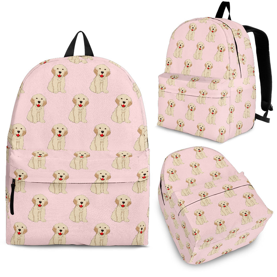 Golden Retriever Pattern Print Design 02 Backpack