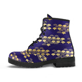 Beautiful Japanese Fan Pattern Leather Boots