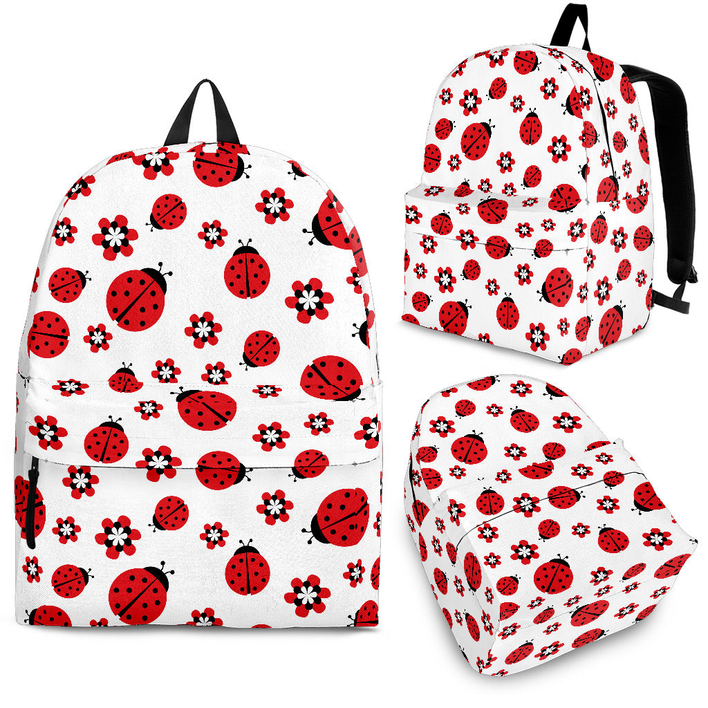 Ladybug Pattern Print Design 04 Backpack