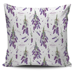 Lavender Flower Design Pattern Pillow Cover