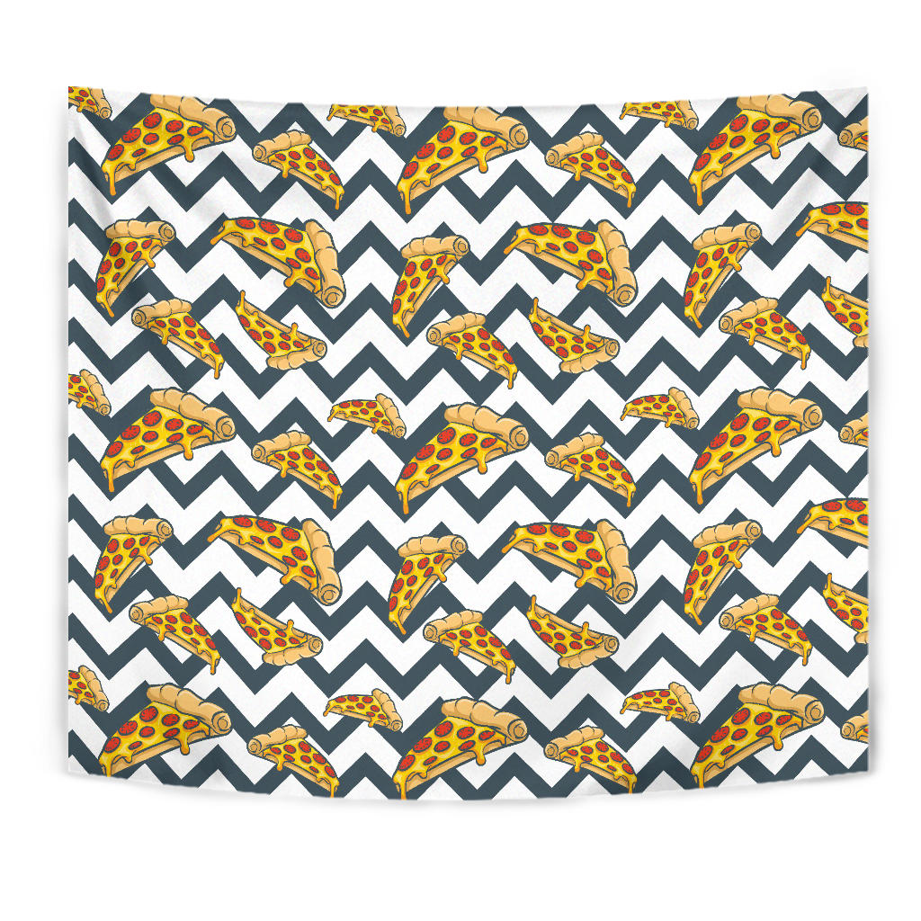 Pizza Design Pattern Wall Tapestry