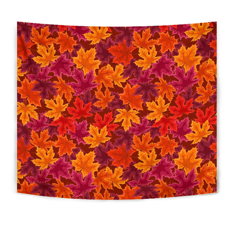 Autumn Maple Leaf Pattern Wall Tapestry
