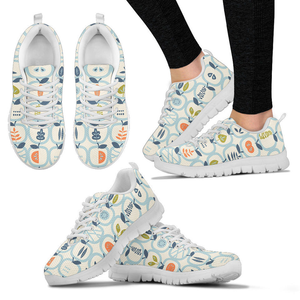Apples Leaves Pattern Women'S Sneaker Shoes