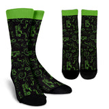 Green Open Road Girl Socks