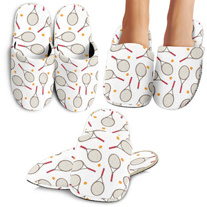 Tennis Pattern Print Design 04 Slippers