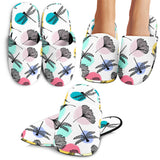 Dragonflies Ginkgo Leaves Pattern Slippers