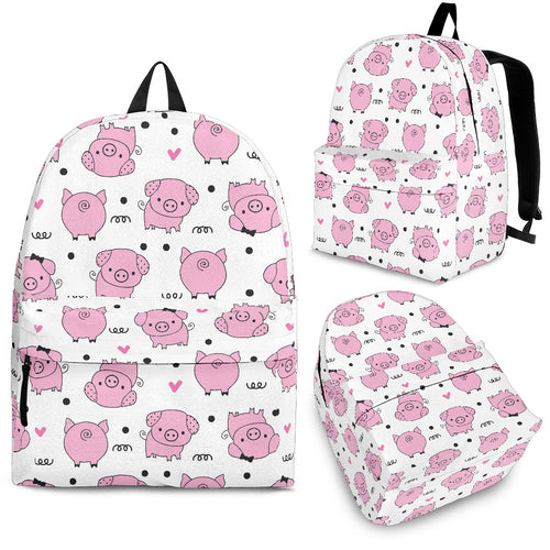 Pig Pattern Print Design 03 Backpack