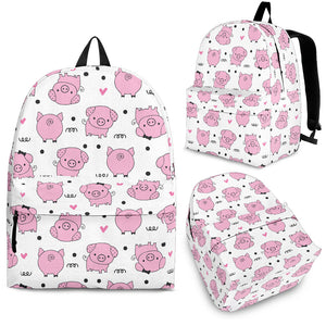 Pig Pattern Print Design 03 Backpack