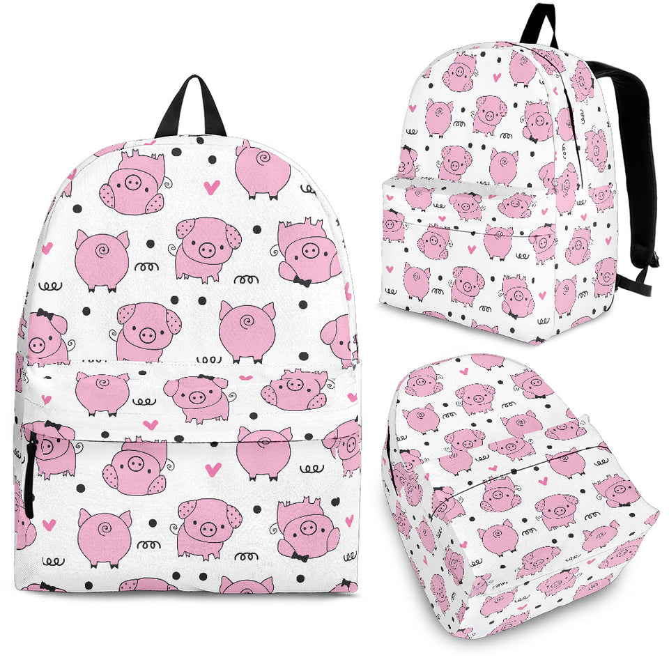 Pig Pattern Print Design 03 Backpack