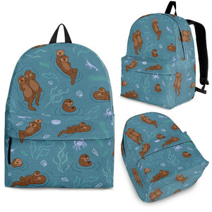Sea Otters Pattern Backpack