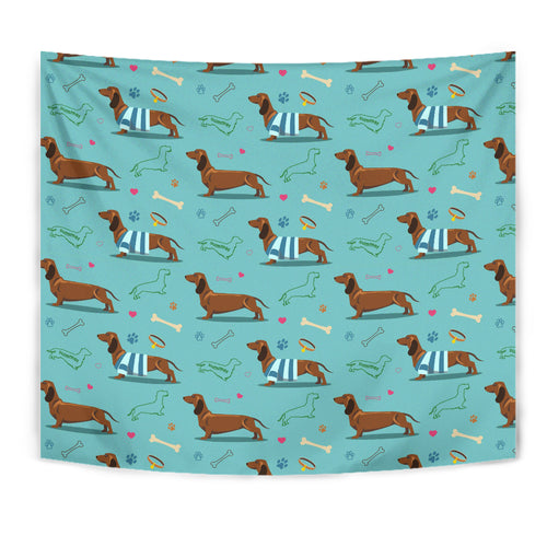 Dachshund Decorative Background Wall Tapestry