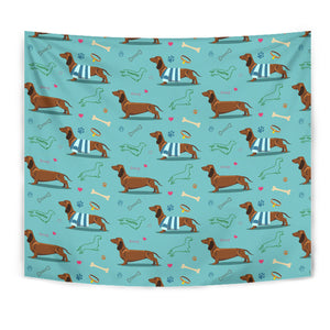 Dachshund Decorative Background Wall Tapestry