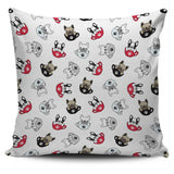 French Bulldog Cup Paw Pattern Pillow Cover