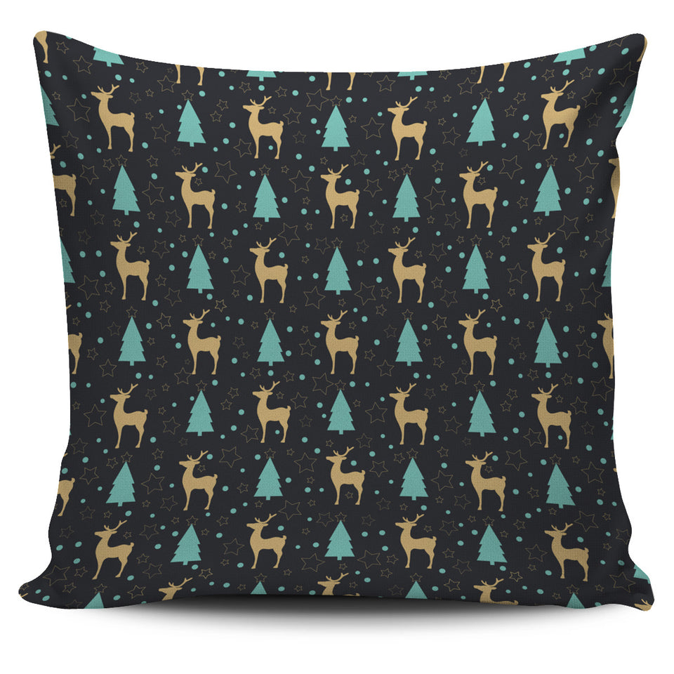 Deers Star Tree Pattern Pillow Cover