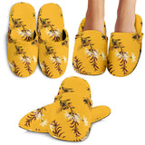 Bee Flower Pattern Slippers