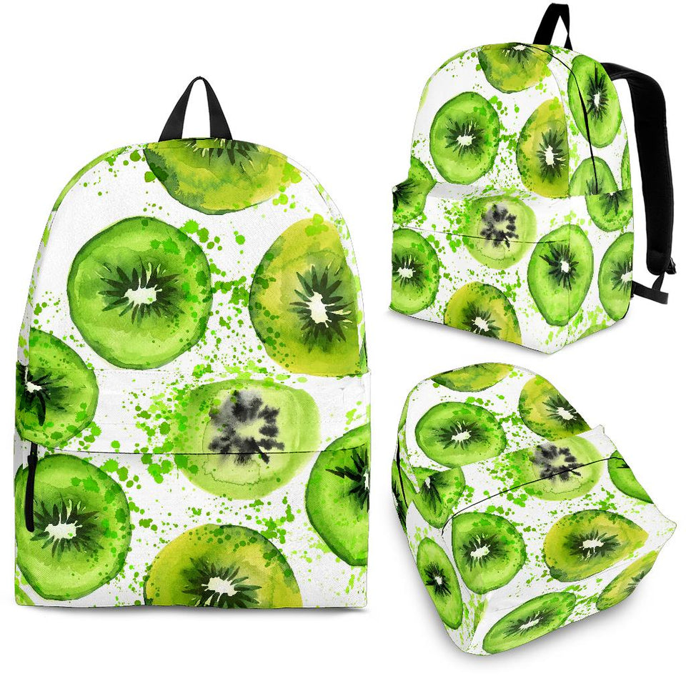 Watercolor Kiwi Pattern Backpack