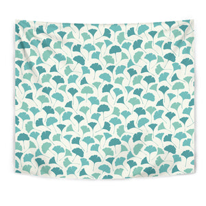Green Ginkgo Leaves Pattern Wall Tapestry