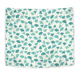 Green Ginkgo Leaves Pattern Wall Tapestry