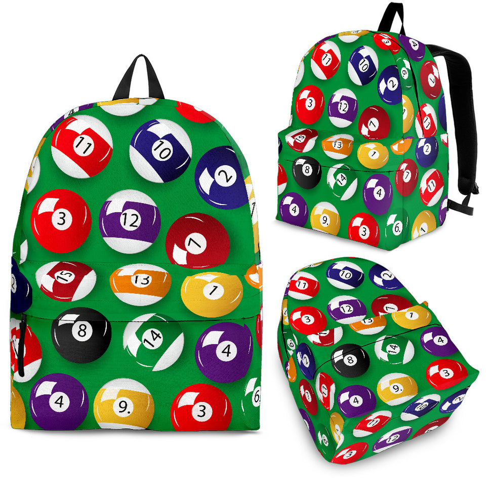 Billiard Ball Pattern Print Design 02 Backpack