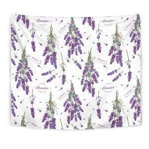 Lavender Flower Design Pattern Wall Tapestry