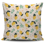 Lemon Flower Leave Pattern Pillow Cover