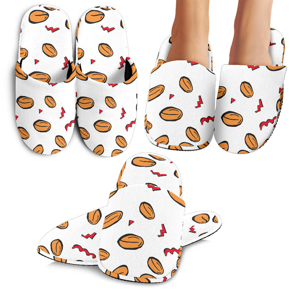 Peanuts Pattern Background Slippers