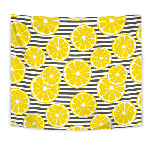 Slice Of Lemon Design Pattern Wall Tapestry