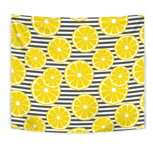 Slice Of Lemon Design Pattern Wall Tapestry