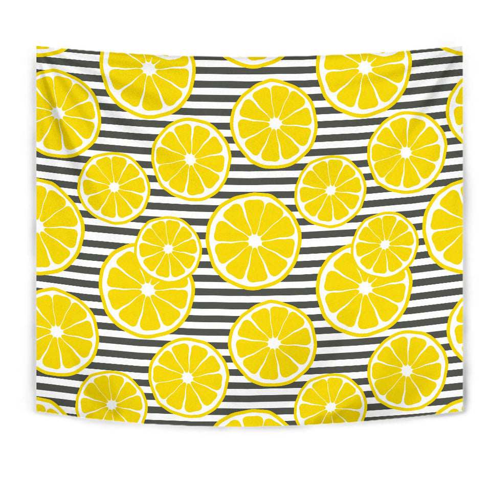 Slice Of Lemon Design Pattern Wall Tapestry